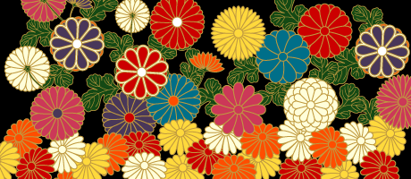 粋屋-日本の伝統文様と伝統色 菊文様